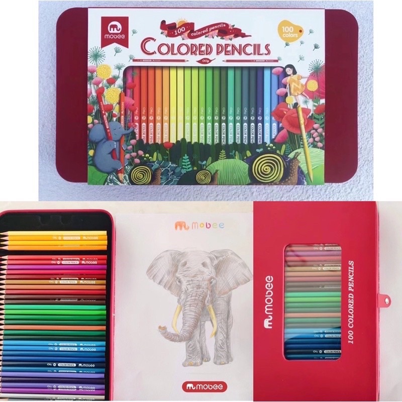 mobee color pencil 100pcs pensil warna 100 warna