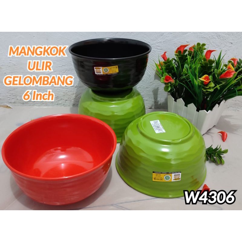 6 PCS Mangkok Ulir Gelombang 6 Inch W4306|Mangkok Bakso Golden Dragon
