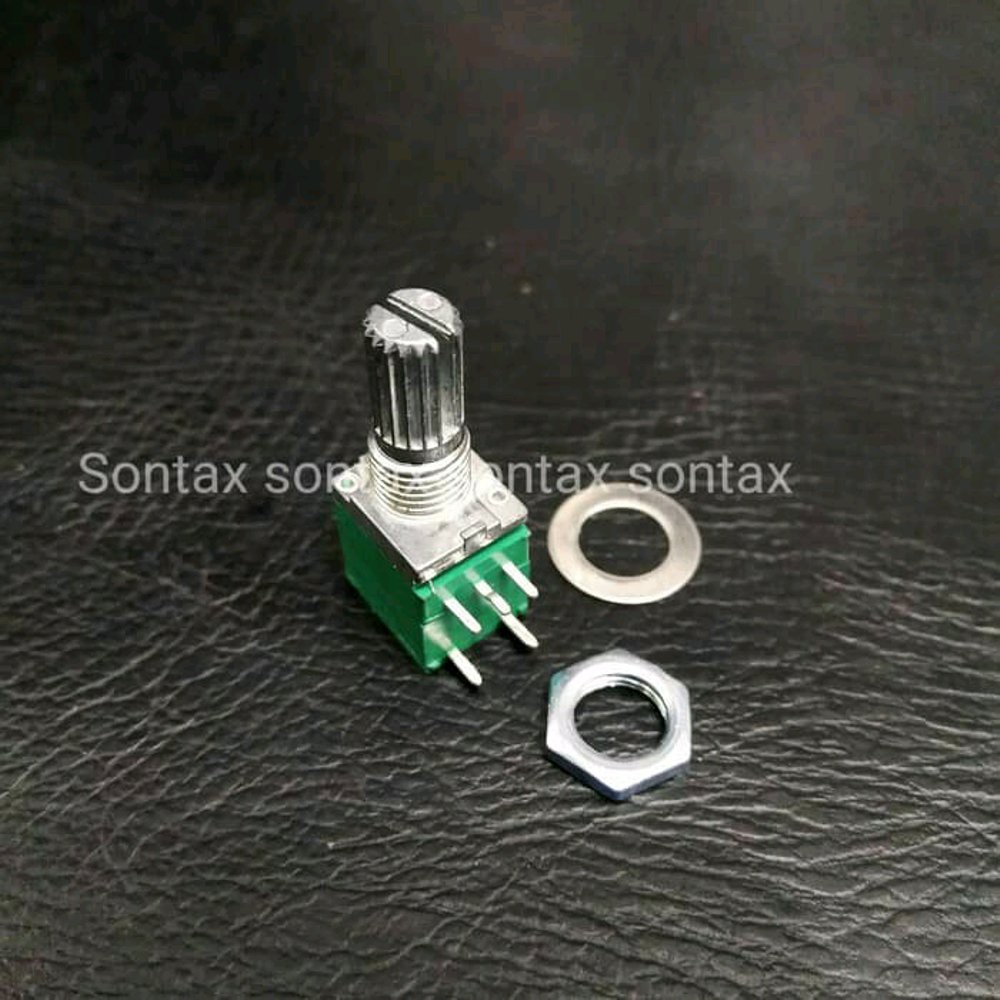 Langsung Order b10k 10k 10 k potensio potentiometer pot mono saklar switch on off hijau terlaris