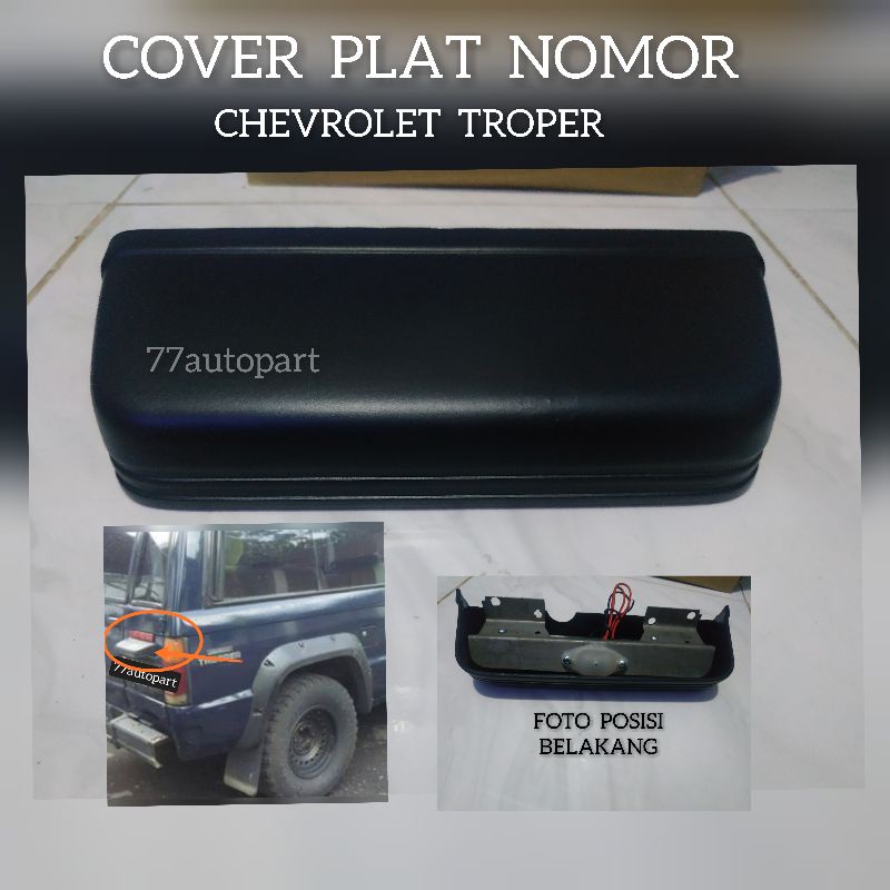 Cover plat nomor penutup lampu belakang chevrolet troper