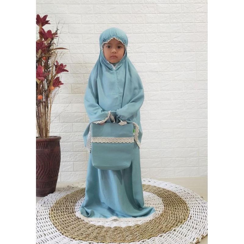 MUKENA ANAK RAYON RENDA USIA 2,5 - 7 TAHUN