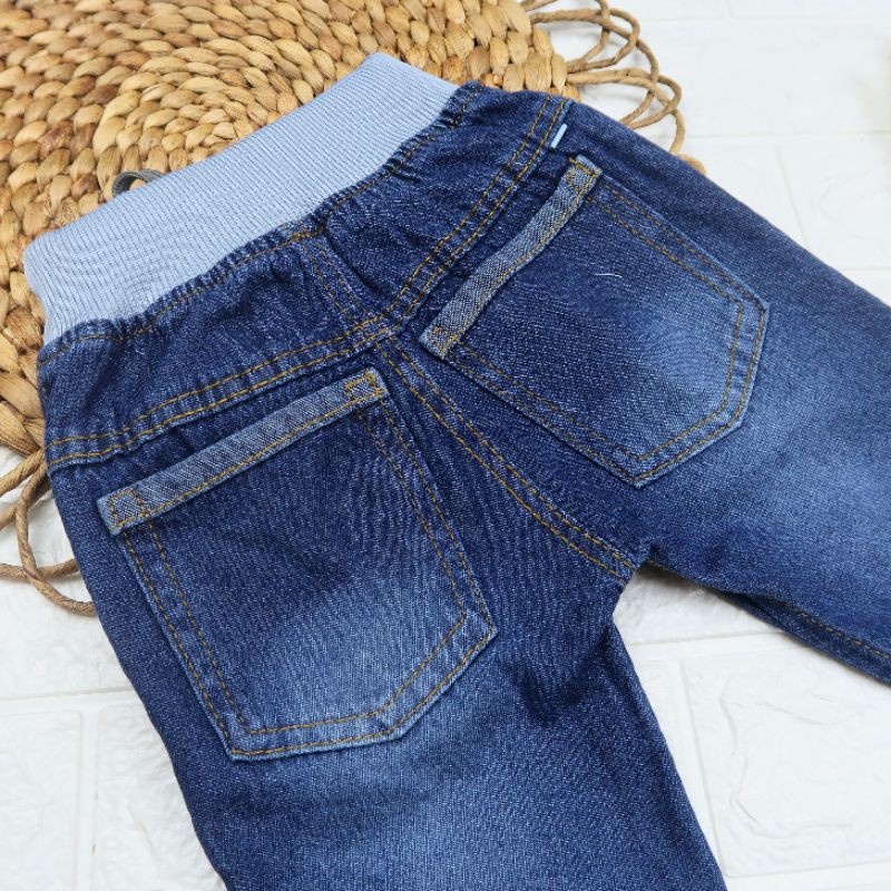 Celana Jeans Anak Laki Laki Denim Stik Balik 1-7 tahun