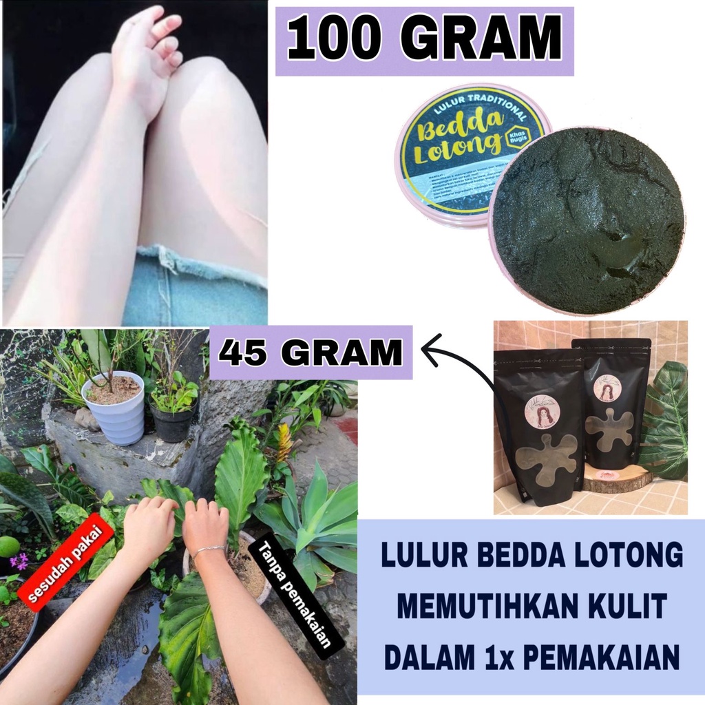 Kanzo - Bedda Lotong Bubuk 45gr / Lulur Bedda Lotong / Lulur Bedda Lontong Organik