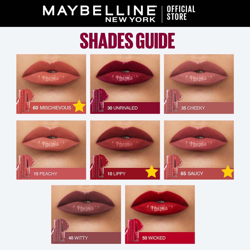 Maybelline Superstay Vinyl Ink - Liquid Lipstik Lipstick Make Up Lip