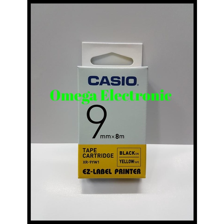 

EZ LABEL PRINTER XR-9YW1 9MM BLACK ON YELLOW TAPE LABEL CASIO KODE 20