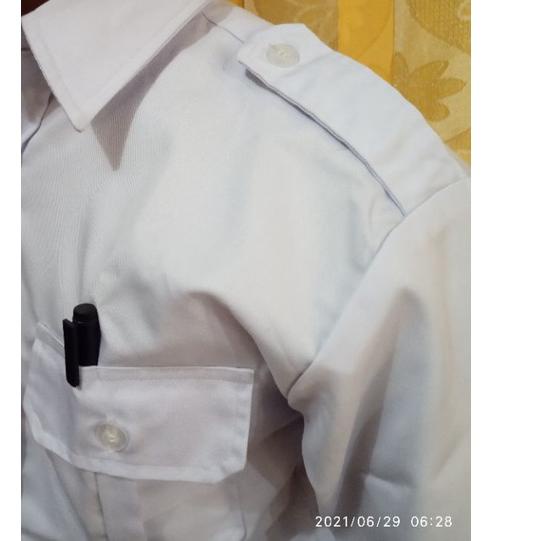 Harga TERMURAAH.. Seragam Pns Pria Putih/ Baju Kerja Atasan Pdh Pns Putih/Baju Satpam/Hem Putih Pend