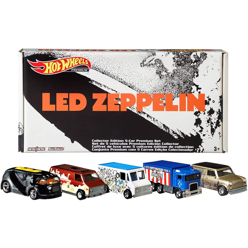 Diecast Hot Wheels LED ZEPPELIN SET Pop Culture Austin Mini Van Haulin Super Van Combat Medic