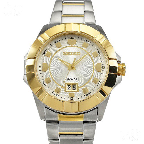 Seiko Lord SUR134P1 Quartz Gold Coating Bezel | Jam Pria SUR134