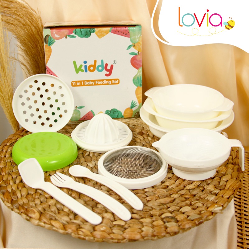 Kiddy Food Maker - Peralatan Mpasi - Perlengkapan Makan Komplit Set 11 In 1 Free Bubble Wrap Packing Aman / 85004