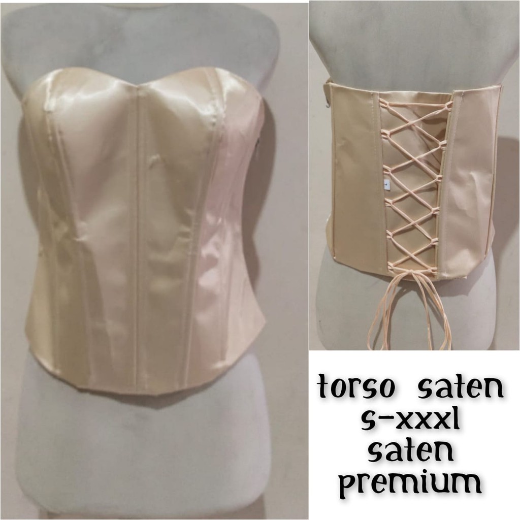 SB Collection Kemben Satin Ria Long Torso Tali Bustier Daleman Kebaya Super Jumbo Wanita