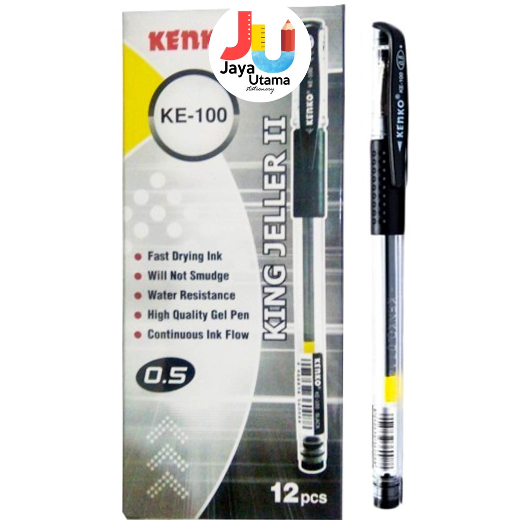 

Kenko Bolpen Ball Pen Pulpen Pena Ke-100 Black 0.5 Mm