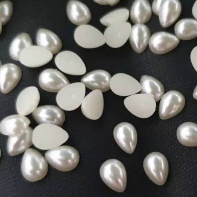 Half pearl oval bentuk TETES 6mm*8mm