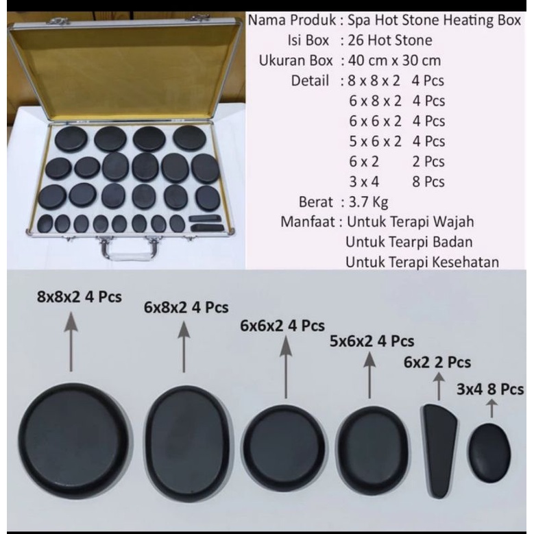 Hot stone batu spa refleksi isi 26