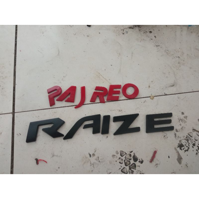 EMBLEM RAIZE LOGO RAIZE TULISAN RAIZE HITAM DOFF