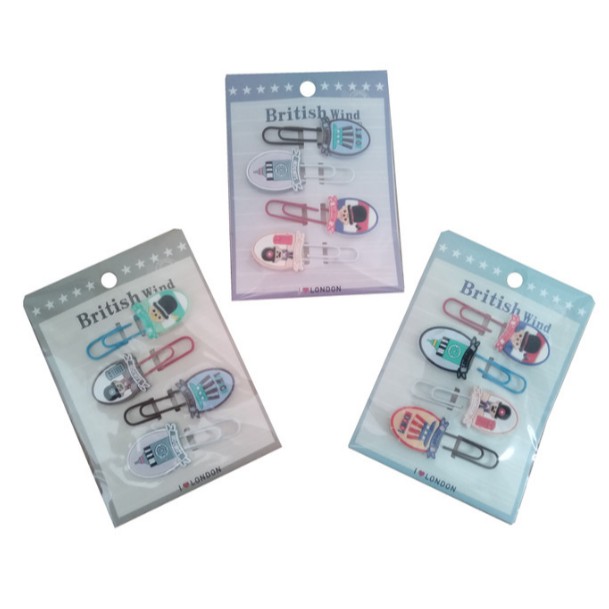 

Penjepit Klip Kertas Bentuk Motif London / Binder Clips