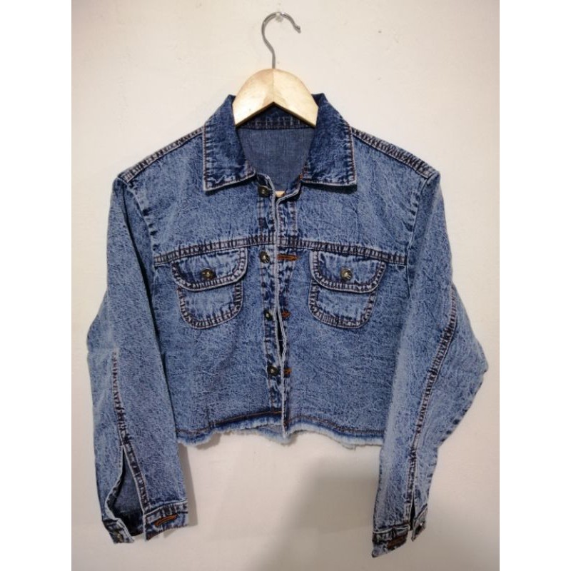 BISA COD JAKET JEANS CROP RAWIS BESTBSELLER