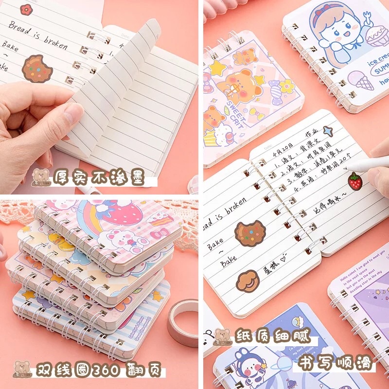 [MOTIF BISA PILIH PART 1] 80 LEMBAR A7 BUKU TULIS SAKU MINI BERGARIS KARAKTER KARTUN HEWAN LUCU MOTIF KAWAII DESAIN FANCY CUTE AESTHETIC JURNAL DEKORASI HARD COVER GAYA REMAJA CEWEK KOREA ANAK PEREMPUAN NOTEBOOK IMPOR COD DIARY NOTEPAD HARIAN