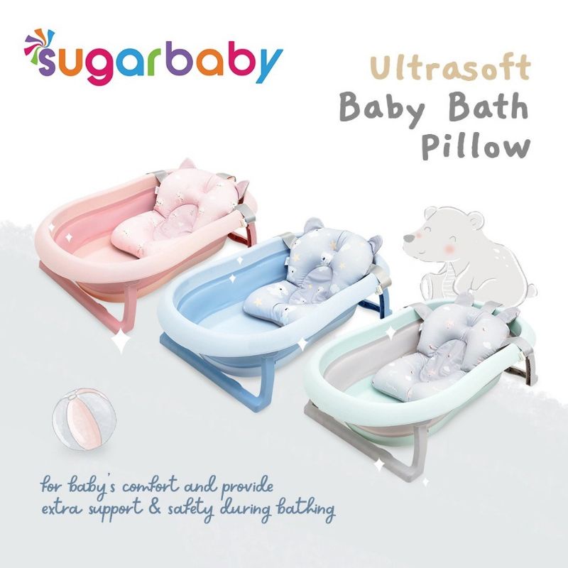 Sugarbaby Ultrasoft Baby Bath Pillow / Bantal Mandi Bayi Bantal Alas Mandi Pillow bath baby bath helper