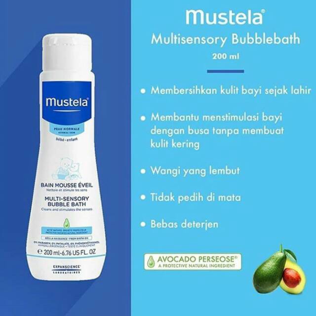 PERA337 SABUN BAYI MUSTELA MULTI SENSORY BUBBLE BATH 200 ML