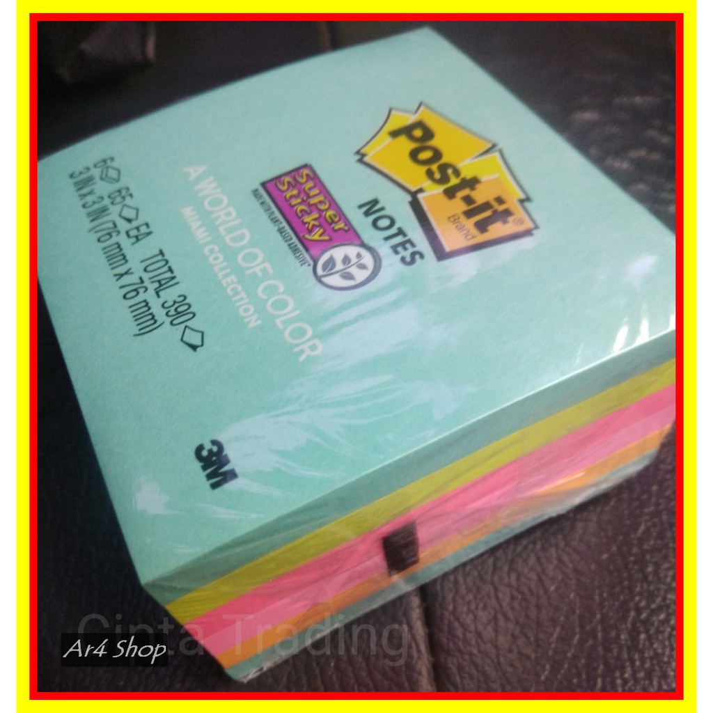 

Sticky Notes - Post-It - 654-6Ssmia Miami Colours 6X100Pcs