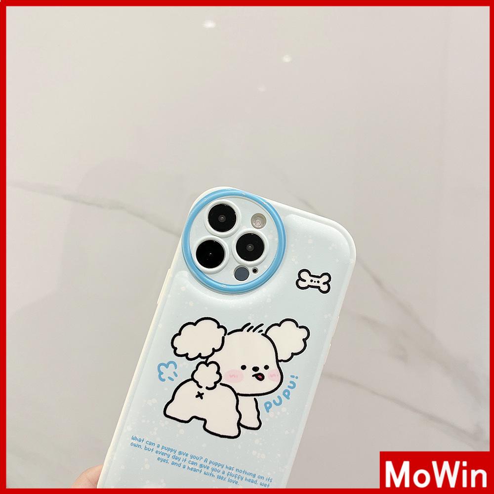 iPhone Case Silicone Soft Case Airbag Shockproof Protection Camera White Dog Cartoon Cute Compatible For iPhone 11 Pro Max 13 Pro Max 12 Pro Max 7Plus xr XS Max