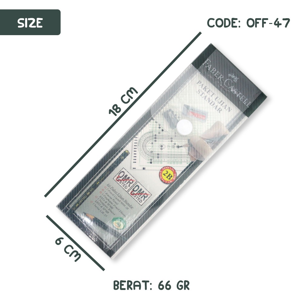 Paket Ujian Standar Faber Castell Set isi 6 Alat Tulis Perlengkapan Ujian - OFF-47