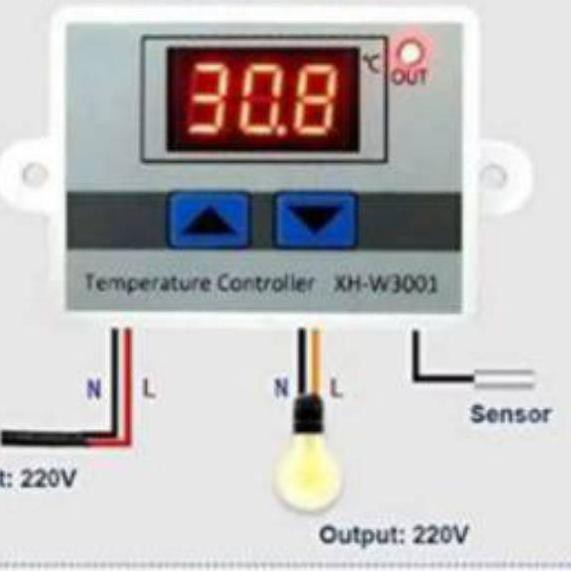 Jual promo XHW3001 XHW3001 XH W3001 Thermostate thermostat 220v AC 10a