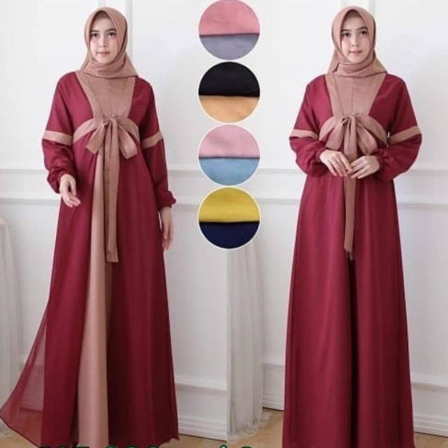 SET GAMIS + AUTER + HIJAB SEGI EMPAT