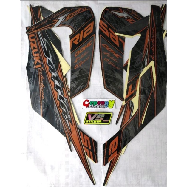 STRIPING STICKER LIST BODY MOTOR SUZUKI SATRIA FU F 150 2012 2013 SE BARONG.