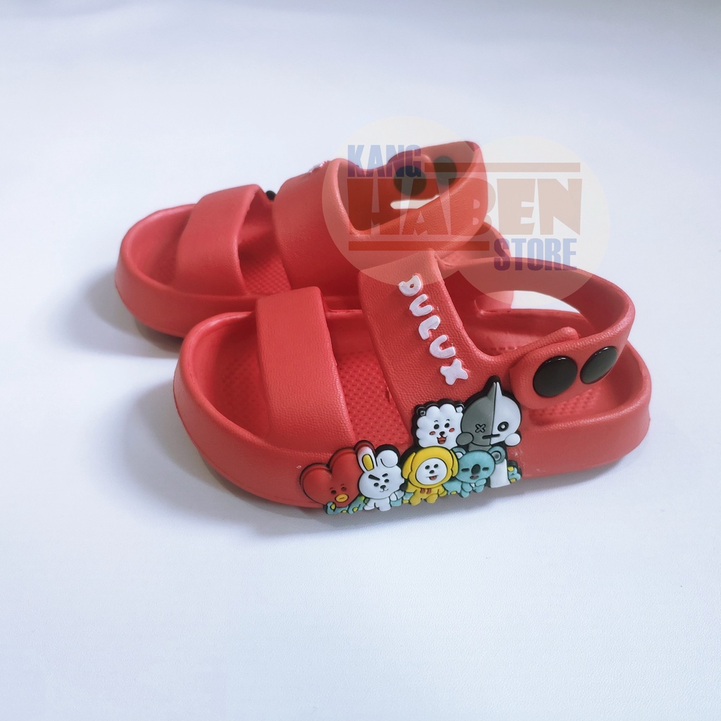 Habenkids Sandal Anak Karakter BT21 Ringan dan Lucu Sendal Bayi Cewek 391E 20-25