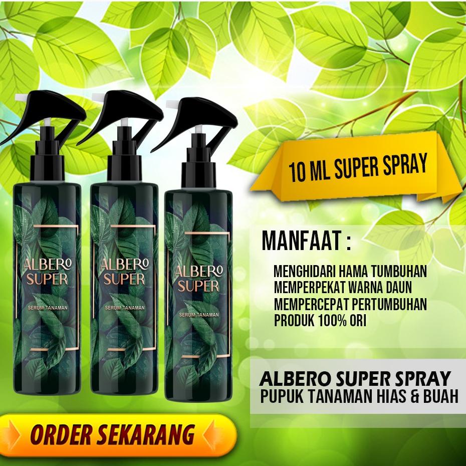 [KODE PRODUK 6AQO96340] ALBERO SUPER pupuk tanaman hias spray leaf shine (10 ml)