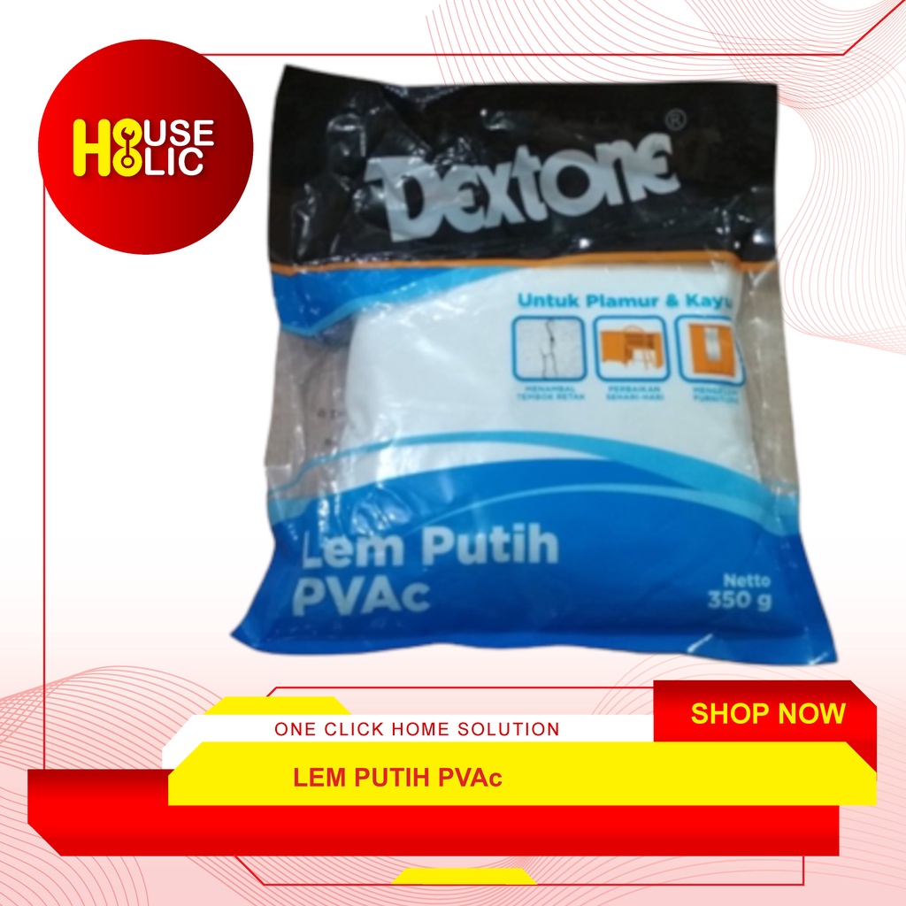 Lem Dextone PVac  350 Gram / Plamur Kayu Tembok Kertas Fox Bungkus