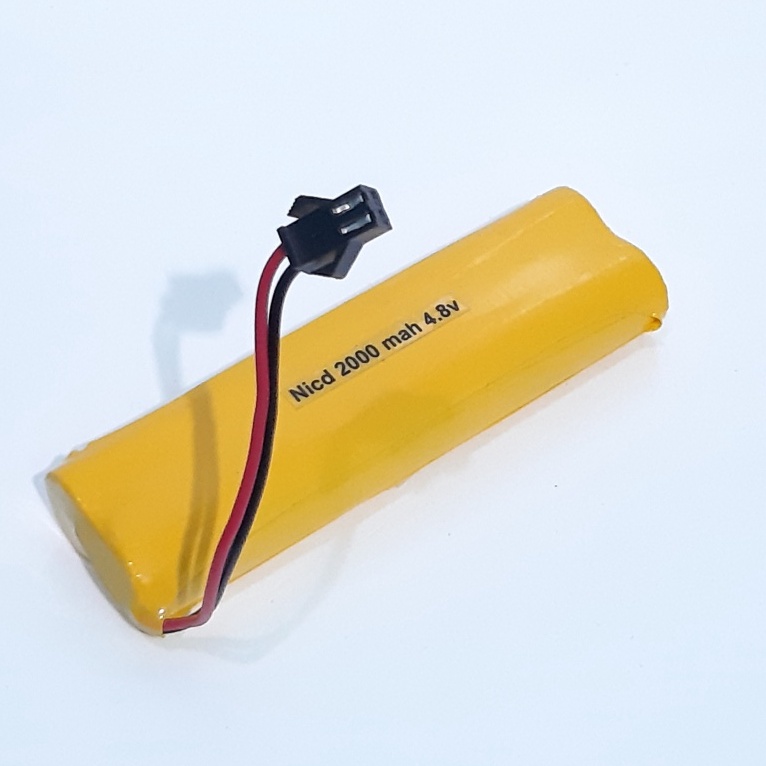 Batterai Charger RC 4AA Ni-Cd 4.8volt - 2000mAh Model Susun Tumpu  Socket Hitam