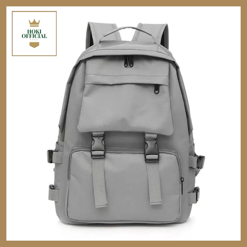 Ransel Wanita Fashion Ransel Laptop Pria Tahan Air Ransel Sekolah untuk Anak Perempuan Perempuan Tas Travel Anti Maling Hitam Polofelix Backpack