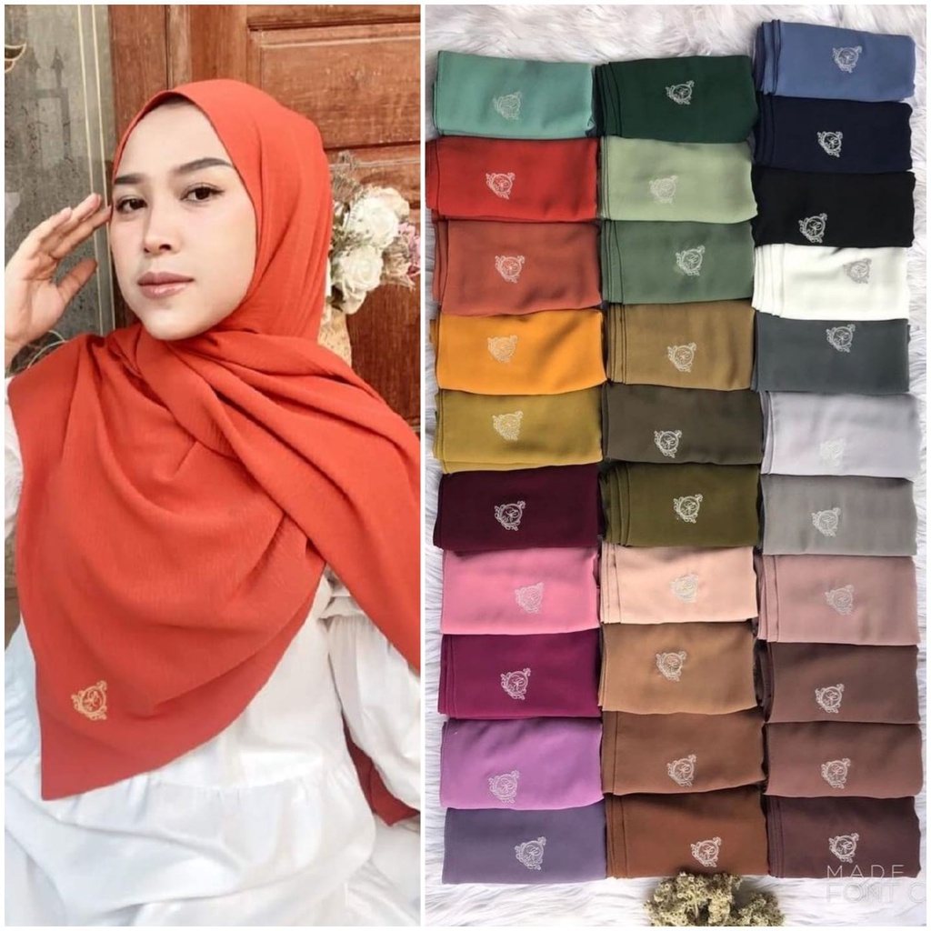 PASHMINA LR/ HIJAB LIA ROYANI/ PASHMINA POLOS CERUTY BABYDOLL