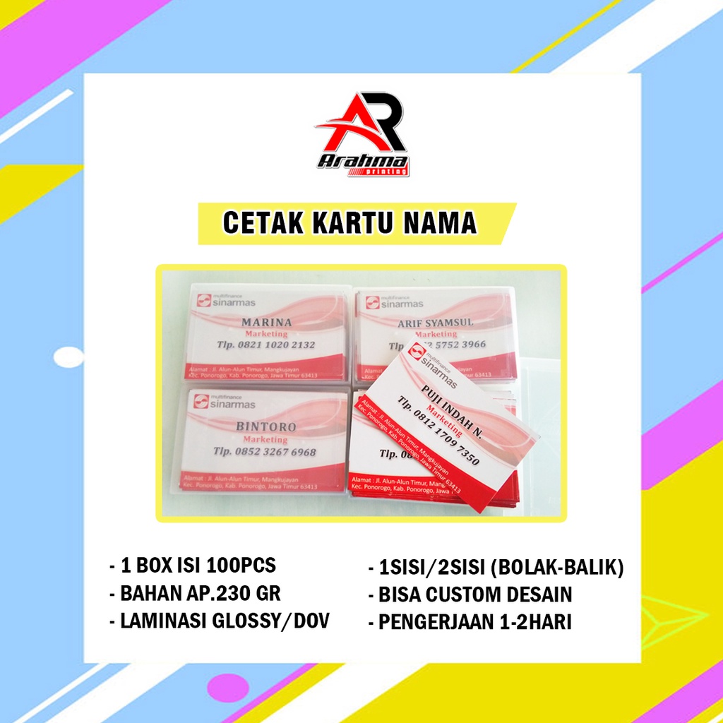 

KARTU NAMA CUSTOM