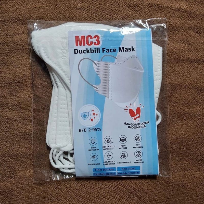 MASKER DUCKBILL MC3 - 4ply DUCKBILL MASK isi:6pcs masker - MC3 DUCKBILL FACE MASK