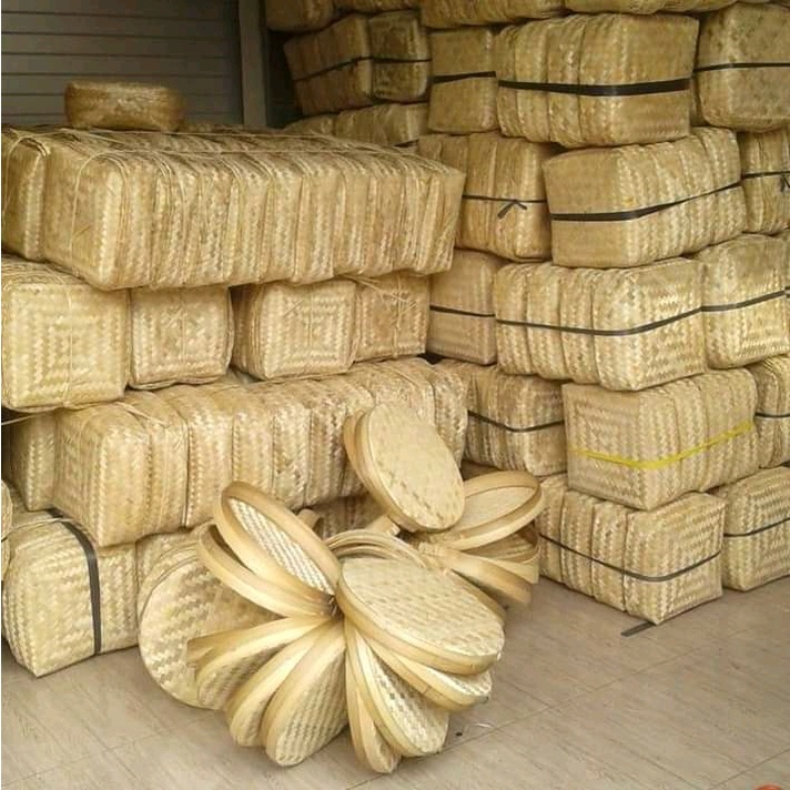 

HALODUL [ READY ] BESEK BAMBU NATURAL | KOTAK NASI | BESEK NASI CATERING UKURAN 18 X 18 CM BW 4 PWR