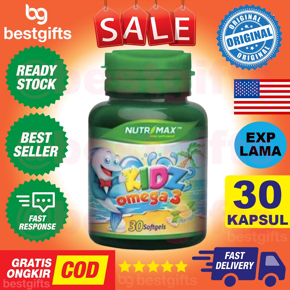 [PAKET BUNDLING] NUTRIMAX KIDZ CALCIUM 30 TABLET + NUTRIMAX KIDZ OMEGA 30 KAPSUL VITAMIN ANAK KIDS