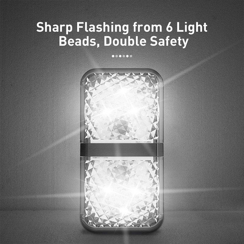 Lampu Peringatan Pintu Mobil Baseus 2 Pcs Warning Sign Car Door Light LED Waterproof Rainproof