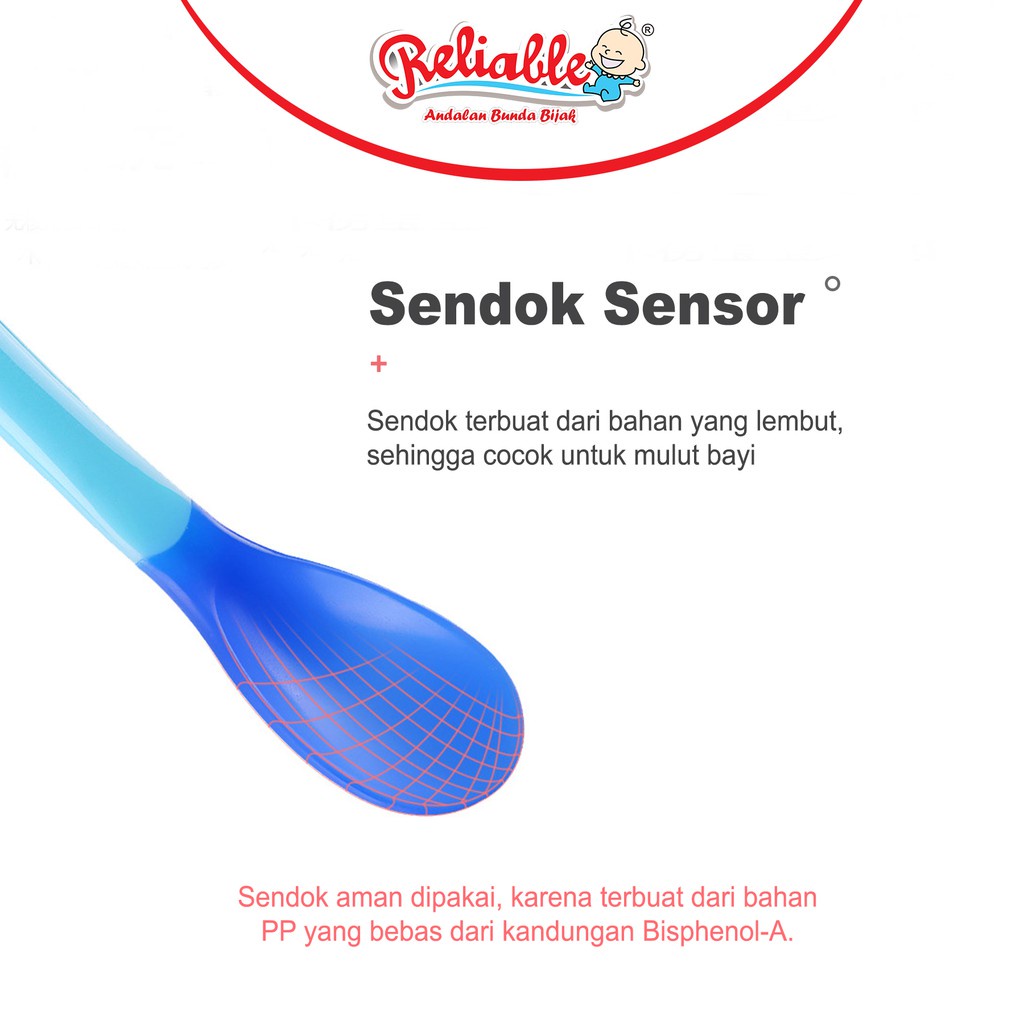 Sendok Makan Bayi MPASI Sensor Suhu Reliable 2 PCS