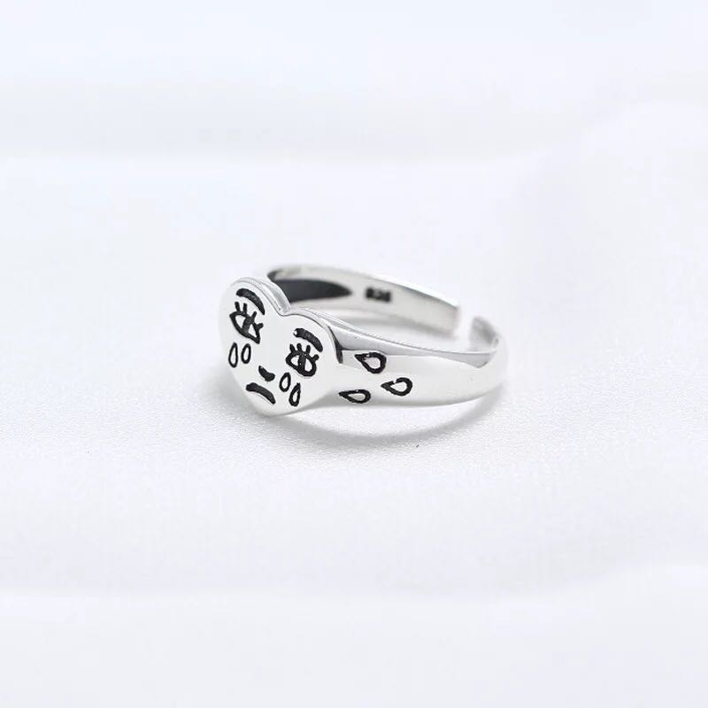 Crying Face Love Ring Korean Style Personality Retro Hip Hop