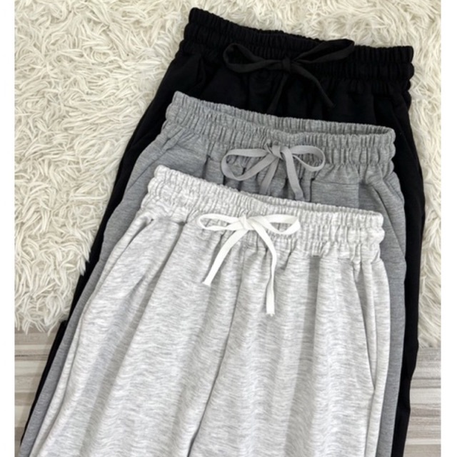 Romi Jogger Kyo Pants Celana Training Bahan Baby Terry Wanita