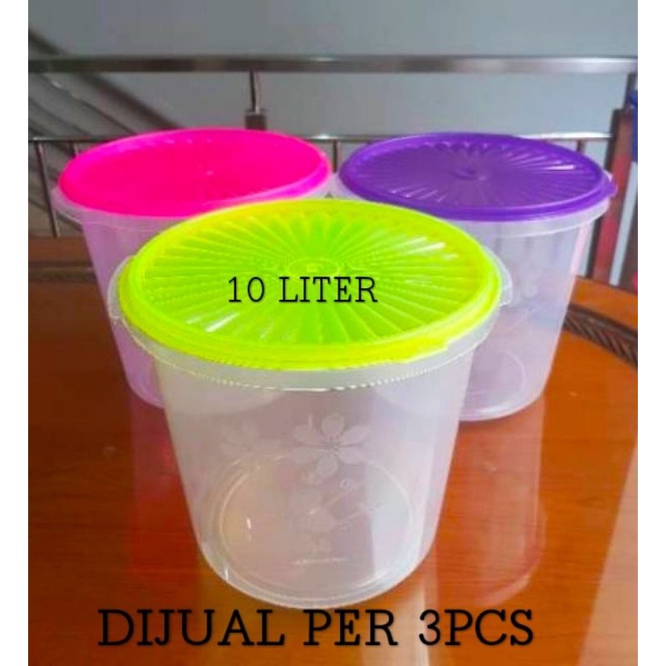 TOPLES SUNRISE 10 LITER/ TOPLES PLASTIK UNTUK KUE/ TOPLES TUTUP KERUPUK/ TOPLES PLASTIK SERBAGUNA MU