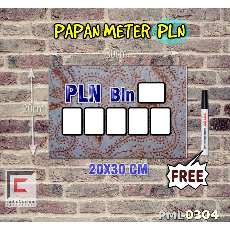 

RadjaCustom Papan Meter Listrik PLN PAM motif Unik - Batik 04