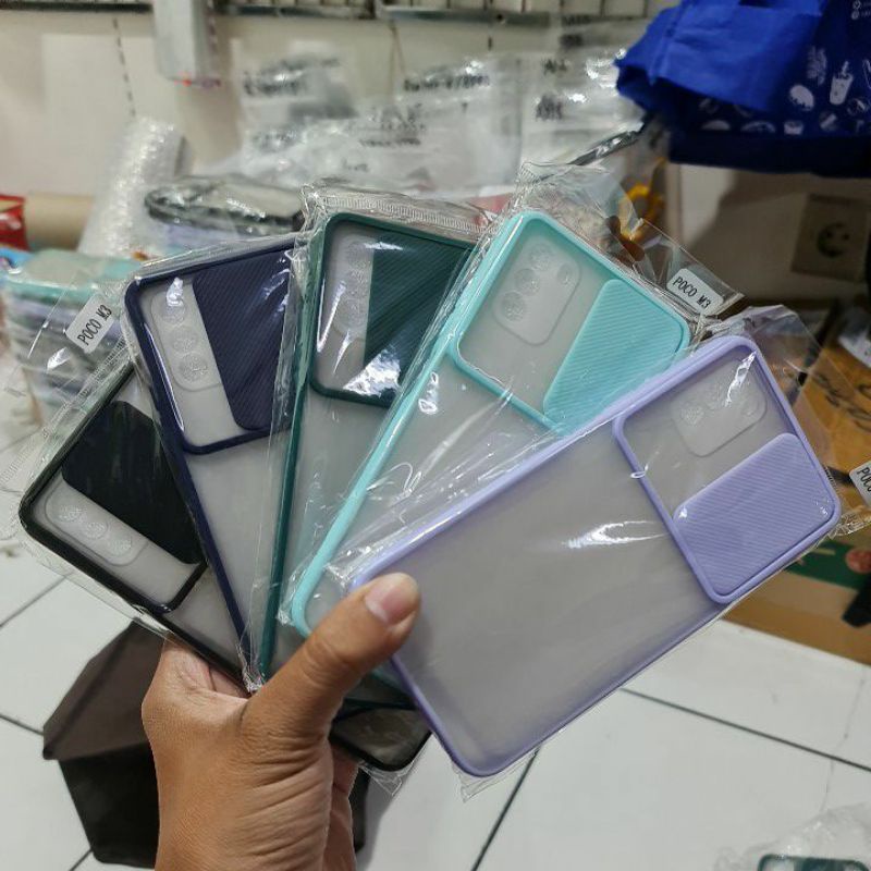 POCOPHONE M3 POCO M3 CASE SLIDE KAMERA, CASING SLIDING COLOUR FUZE DOFF COLOUR