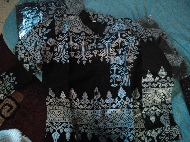 Baju Batik Couple Keluarga Anjani Silver / Sarimbit Batik Family Terbaru (bisa Cod)