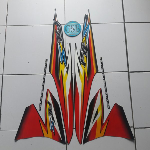 striping motor supra fit s 2008 merah