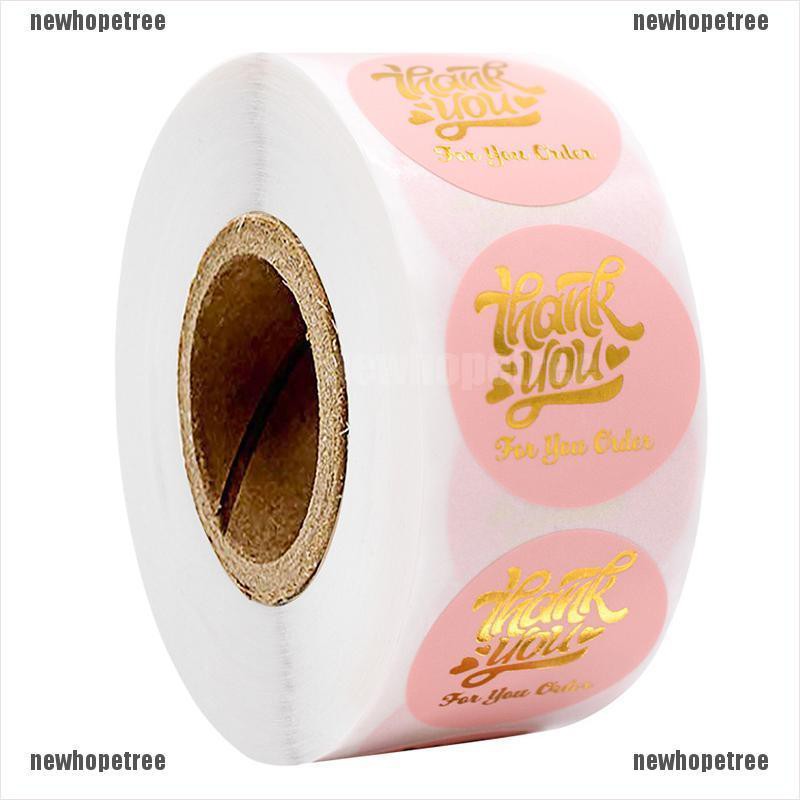 Nhtid Belle 500 Pcs Thank You For Your Order Sticker Pink Label Stickers For Small Shop Modish Shopee Indonesia
