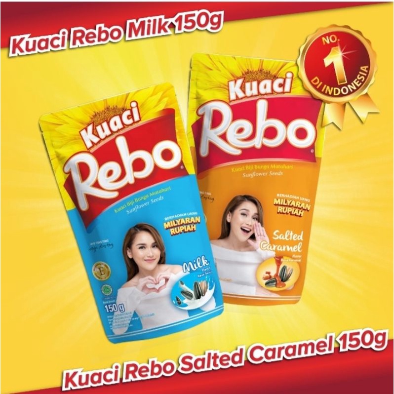 Jual Rebo Kuaci Bundling Varian Rasa Milk 150 Gram Caramel 150 Gram